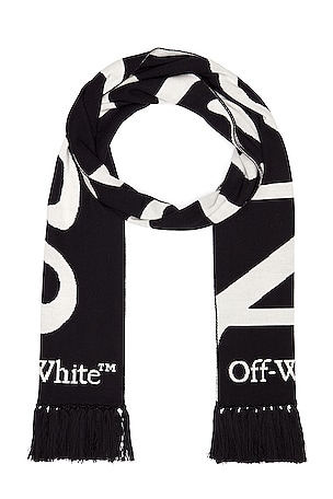 No Offence Reversible Knit Scarf OFF-WHITE