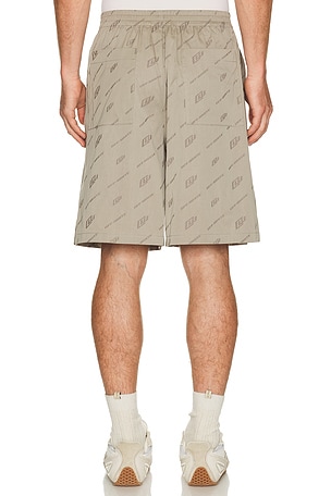 OFF-WHITE Jacquard Bowl Shorts in Neutral. Size 54. Also