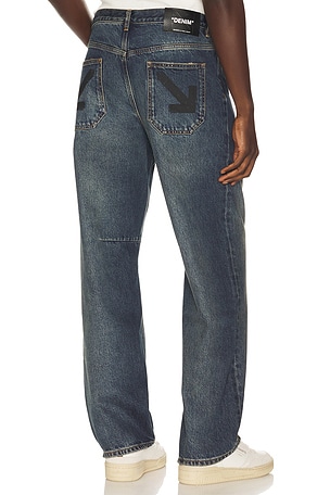 Half Arrow Relaxed Tapered Jeans OFF-WHITE