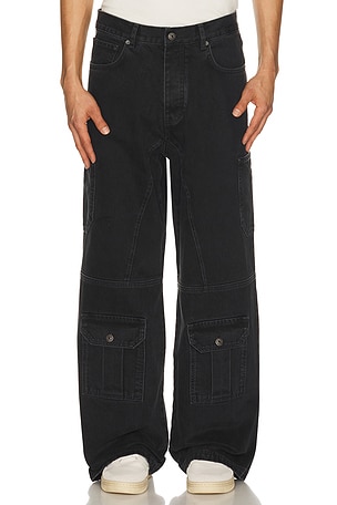 Half Arrow Cargo Slouchy Jeans OFF-WHITE