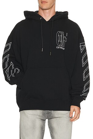 OFF-WHITE Double Arrow Skate Hoodie in Black