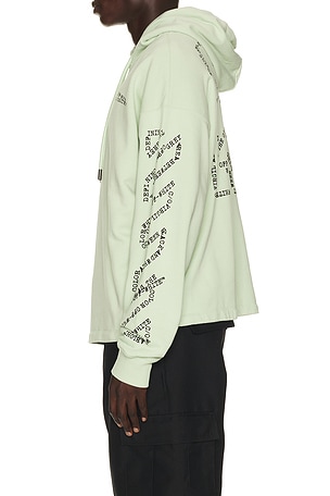 OFF-WHITE Type Arrow Loose Hoodie in Green