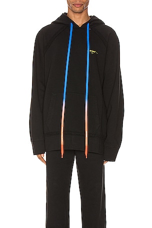 OFF-WHITE Acrylic Arrows Incomp Hoodie in Black Yellow REVOLVE