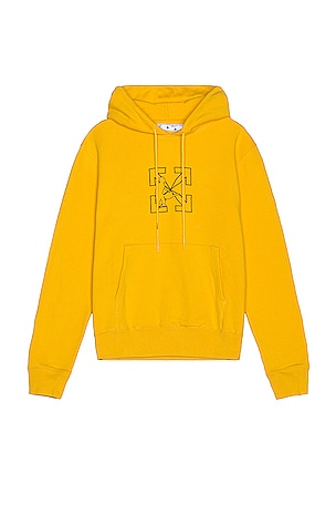 Off white logo slim hoodie best sale