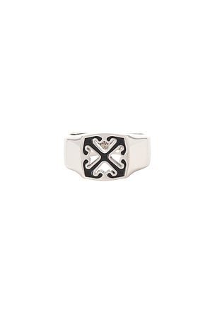 Enamel Arrow Ring OFF-WHITE