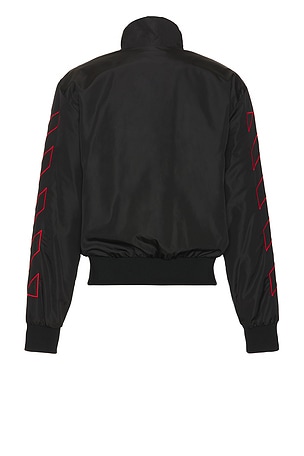 OFF-WHITE Outline Diag Nylon Track Top in Black