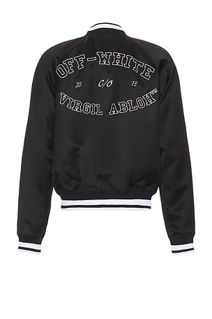 College Sateen Souvenir Jacket OFF-WHITE