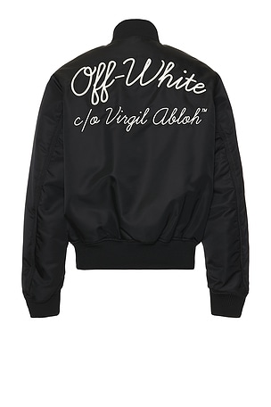 Script Bomber Jacket OFF-WHITE