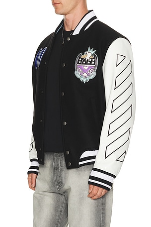 OFF-Blanc BLOUSON CAMPUS Royal JEWELS en Noir