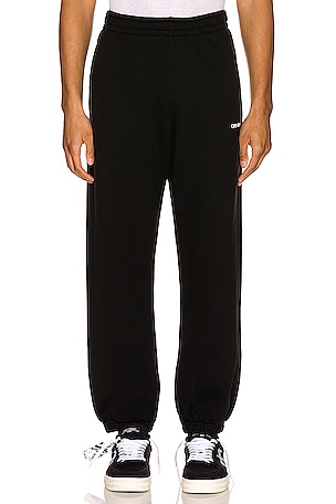 OFF-WHITE CARAVAG ARROW スウェットパンツ - Black & White | REVOLVE