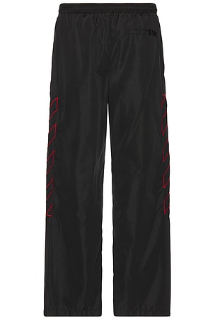 OFF-WHITE Outline Diag Nylon Trackpant in Black