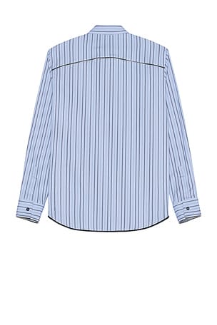 OFF-WHITE Poplin Zip Round Shirt in Baby Blue