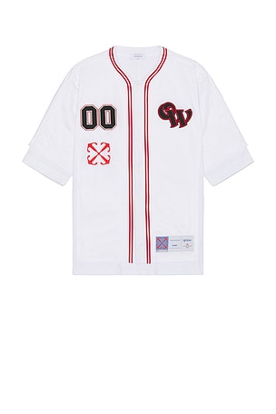 Gothic Logo Baseball Shirt OFF-WHITE