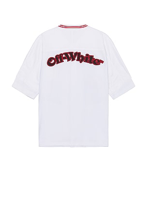 OFF-WHITE Gothic Logo Baseball Shirt in White