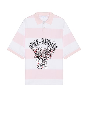 Bicolor Gang Short Sleeve Polo OFF-WHITE