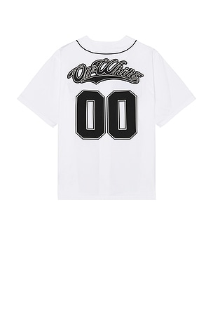 OFF-WHITE 00 Baseball Shirt in White