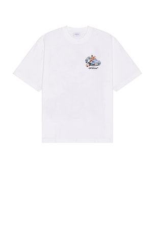 OFF-WHITE Fresco Arrow Skate Short Sleeve Tee in White