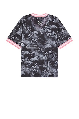 OFF-WHITE Fresco Soccer Tee in Black