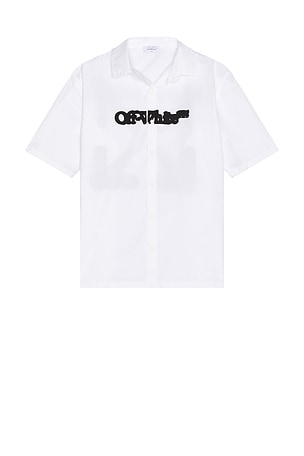 OFF-WHITE Spray Arrow Bowling Shirt in White
