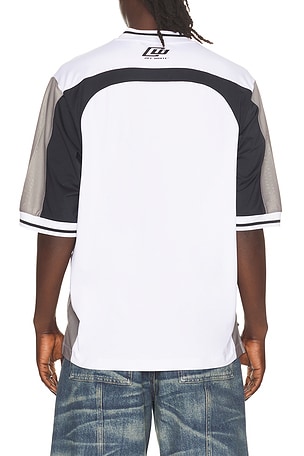 OFF-WHITE Team Soccer Jersey in White. Size S. Also