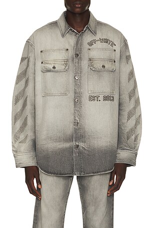 Denim Military Overshirt OFF-WHITE