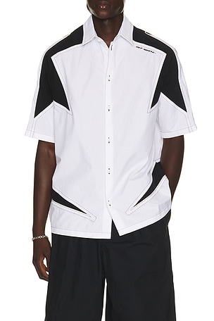 CAMISA BOWLING RACE LOGO STAR OFF-WHITE
