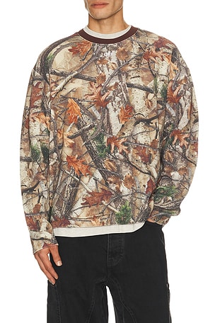 Camo Waffle Skate Long Sleeve Tee OFF-WHITE