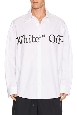Bookish Scarf Poplin Overshirt OFF-WHITE