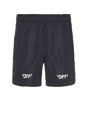 Off white black swim shorts best sale