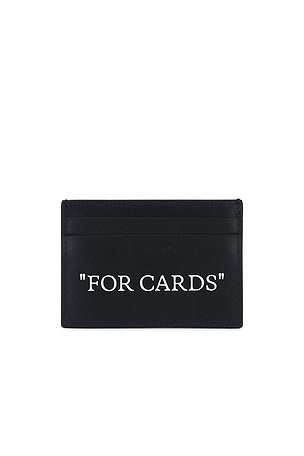 OFF-WHITE Quote Card Case in Black