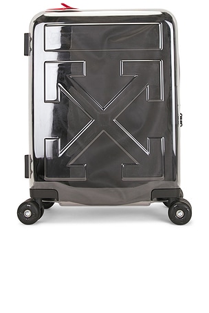 Quote Arrow Trolley Luggage + Stickers OFF-WHITE