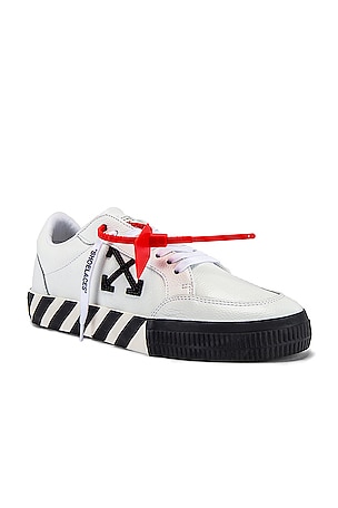OFF-WHITE Low Vulcanized Sneaker in White & Black | REVOLVE