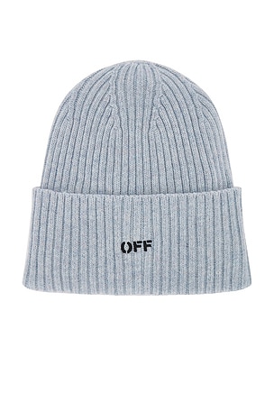 Off Stamp Loose Knit Beanie OFF-WHITE