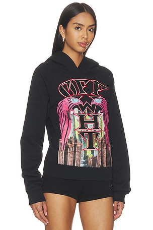 Off-Blanco sudadera starcity raglan en color negro