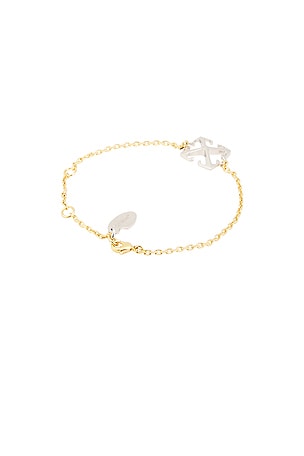 OFF-WHITE Arrow Bracelet in Metallic Gold