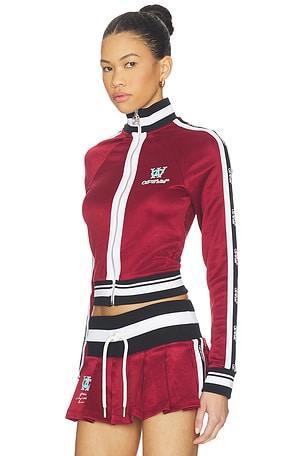 OFF-WHITE Serena Track Jacket in Red Dahlia in Red