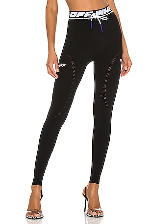 OFF-WHITE Active Seamless Leggings in Black & White | REVOLVE