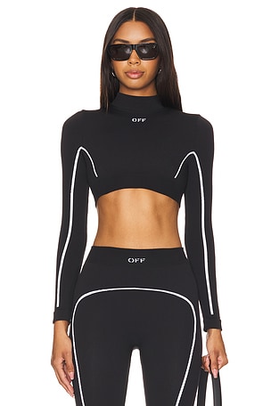 Off Stamp Seamless Crop Top OFF-WHITE