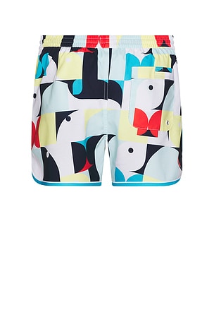 Original Penguin 4 All Over Print Swim Shorts in Blue