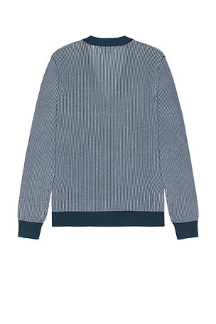 Original Penguin Tuck Stitch Cardigan in Teal