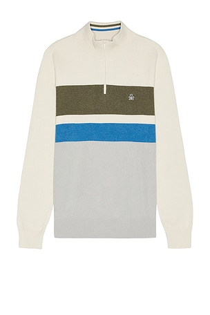 Chest Stripe Quarter Zip Original Penguin