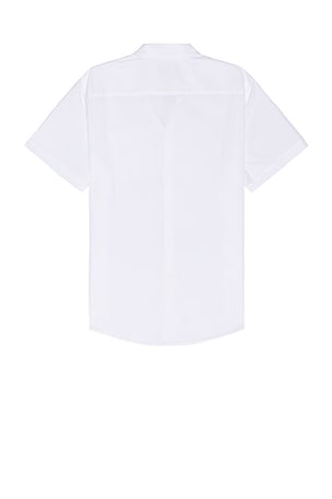 Original Penguin Cotton Crinkle Yarn Short Sleeve Shirt in White