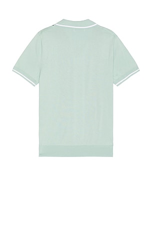 Original Penguin Vertical Stripe Johnny Collar Polo in Blue