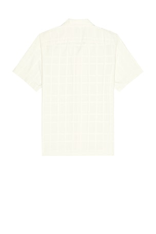 Original Penguin Dobby Check Camp Shirt in Cream. Size S. Also