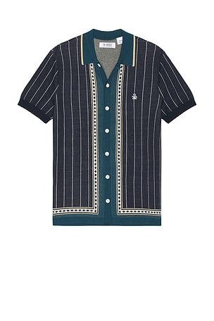 Stripe Jacquard Knitted Shirt Original Penguin