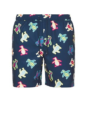 7" All Over Print Pete Swim Shorts Original Penguin