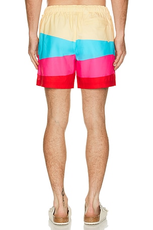 Original Penguin 5 Box Rec Degrade Swim Shorts in Blue