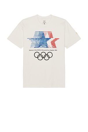 Los Angeles 84 Emblem And Poster Tee Olympics Heritage