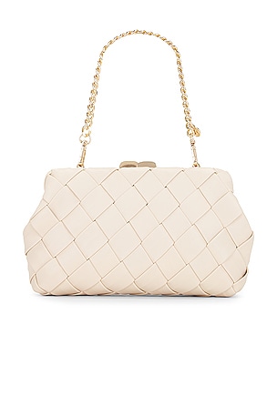 Olga berg clutch tejido quenn en color Beige