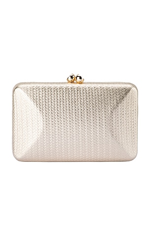 Chica Metallic Textured Clutch olga berg